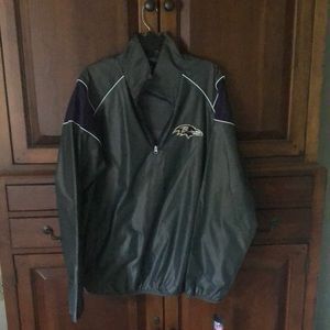 NFL team apparel 1/2 zip ravens pullover